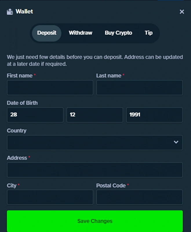 stakes casino first deposit 1